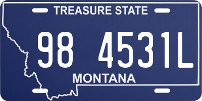 MT license plate 984531L