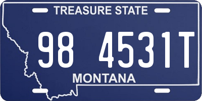 MT license plate 984531T