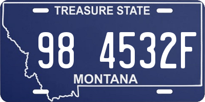 MT license plate 984532F