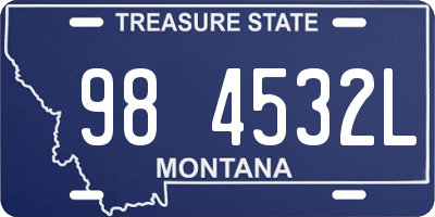 MT license plate 984532L