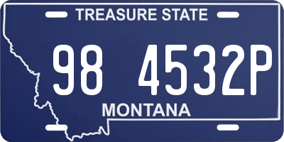 MT license plate 984532P