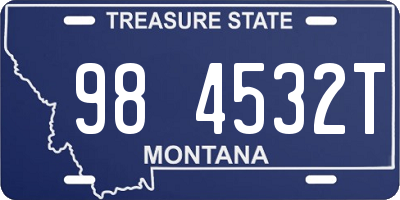 MT license plate 984532T