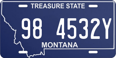 MT license plate 984532Y