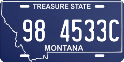 MT license plate 984533C