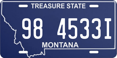 MT license plate 984533I