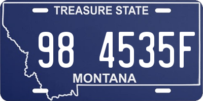 MT license plate 984535F