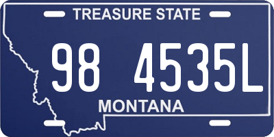 MT license plate 984535L