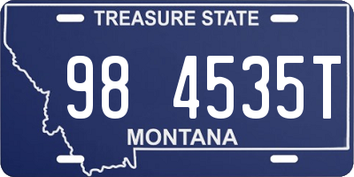 MT license plate 984535T