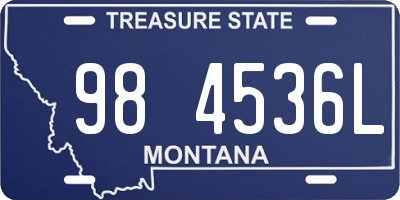 MT license plate 984536L