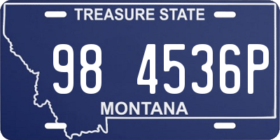MT license plate 984536P