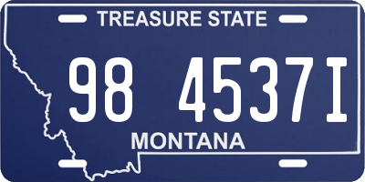 MT license plate 984537I