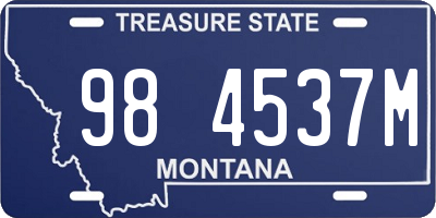 MT license plate 984537M