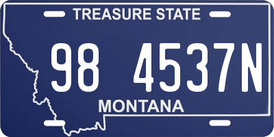 MT license plate 984537N