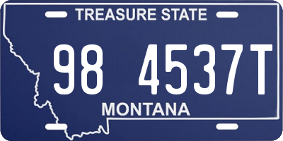 MT license plate 984537T