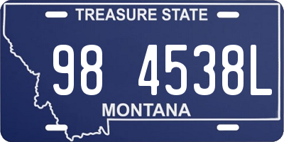 MT license plate 984538L