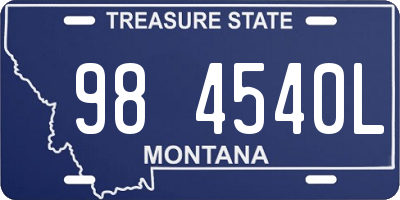 MT license plate 984540L