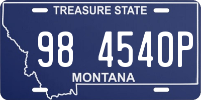 MT license plate 984540P