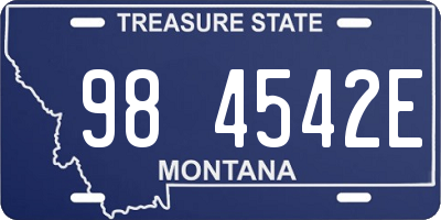 MT license plate 984542E