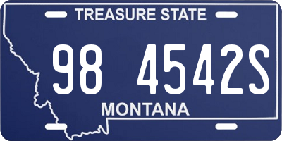 MT license plate 984542S