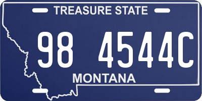 MT license plate 984544C