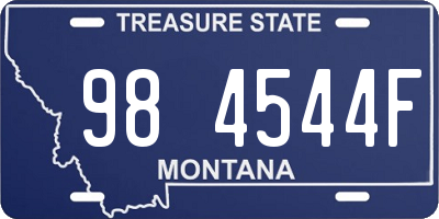 MT license plate 984544F