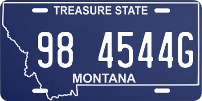 MT license plate 984544G