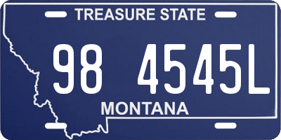 MT license plate 984545L