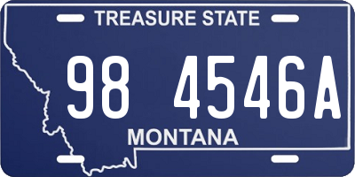 MT license plate 984546A