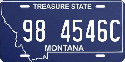 MT license plate 984546C