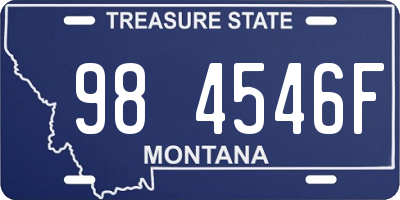 MT license plate 984546F