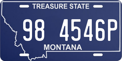 MT license plate 984546P