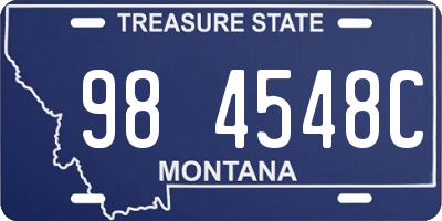 MT license plate 984548C