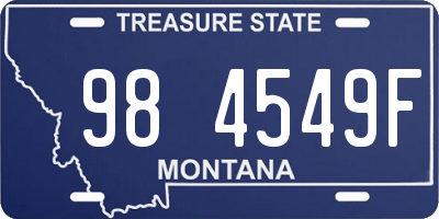 MT license plate 984549F