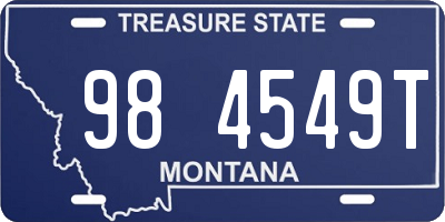 MT license plate 984549T