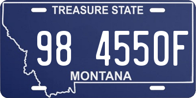 MT license plate 984550F