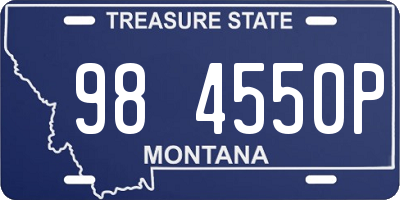 MT license plate 984550P