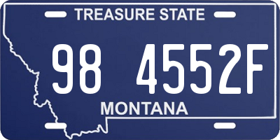 MT license plate 984552F