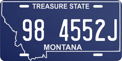 MT license plate 984552J