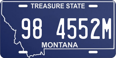 MT license plate 984552M