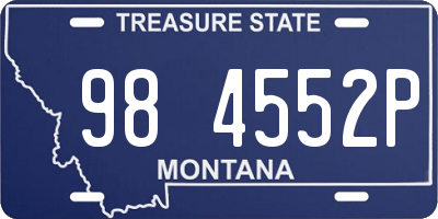 MT license plate 984552P