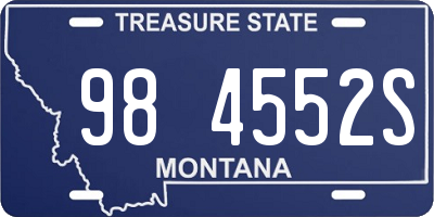 MT license plate 984552S