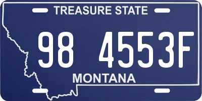 MT license plate 984553F