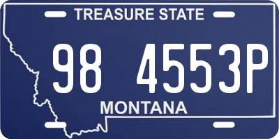 MT license plate 984553P