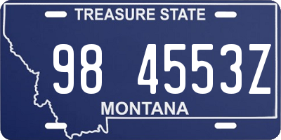 MT license plate 984553Z