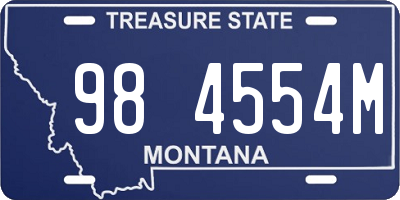 MT license plate 984554M