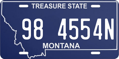 MT license plate 984554N