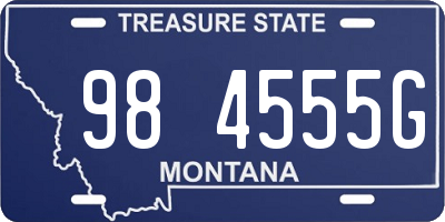 MT license plate 984555G