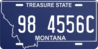 MT license plate 984556C