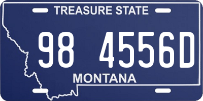 MT license plate 984556D