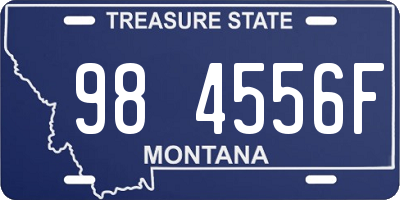 MT license plate 984556F